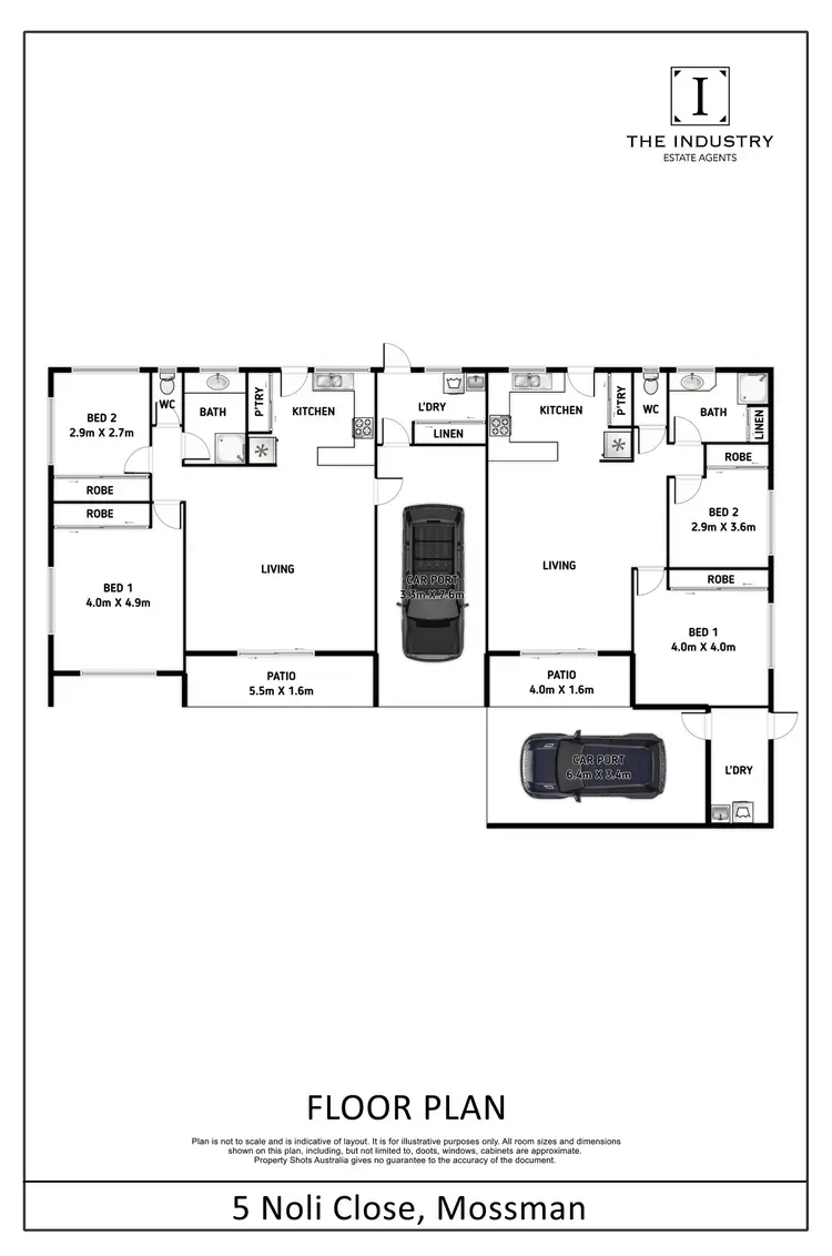 Floorplan of Homely semi-detached listing, 5 Noli Close, Mossman QLD 4873