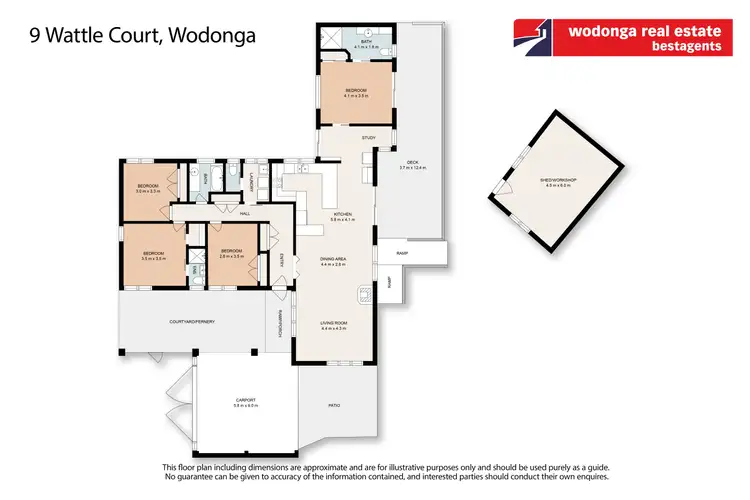 Floorplan of Homely house listing, 9 Wattle Court, Wodonga VIC 3690