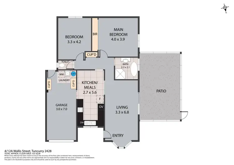 Floorplan of Homely villa listing, 4/12a Wallis Street, Tuncurry NSW 2428