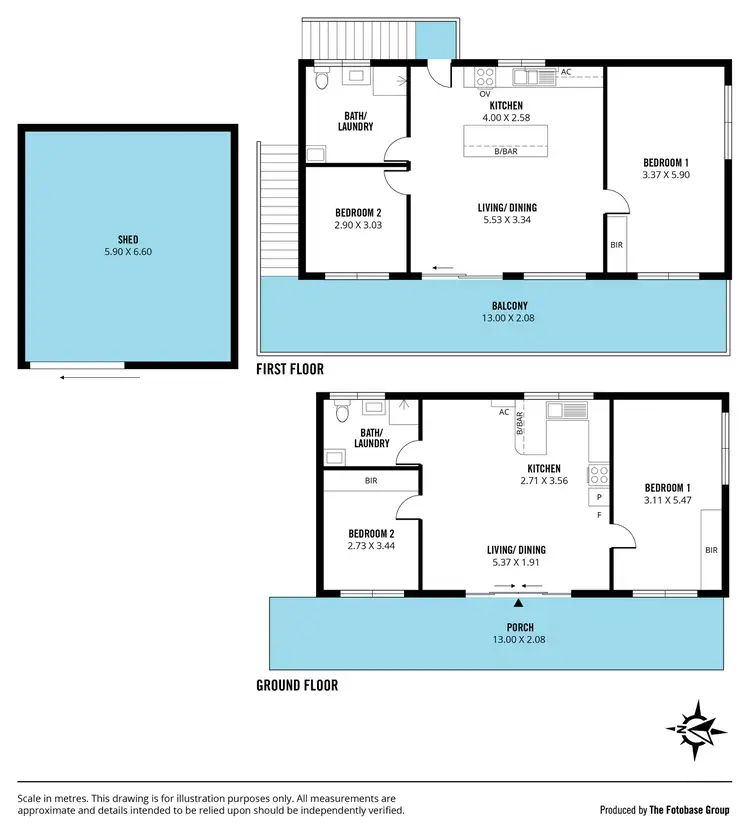 Floorplan of Homely house listing, 1 & 2/19 Warrigal Road, Aldinga Beach SA 5173