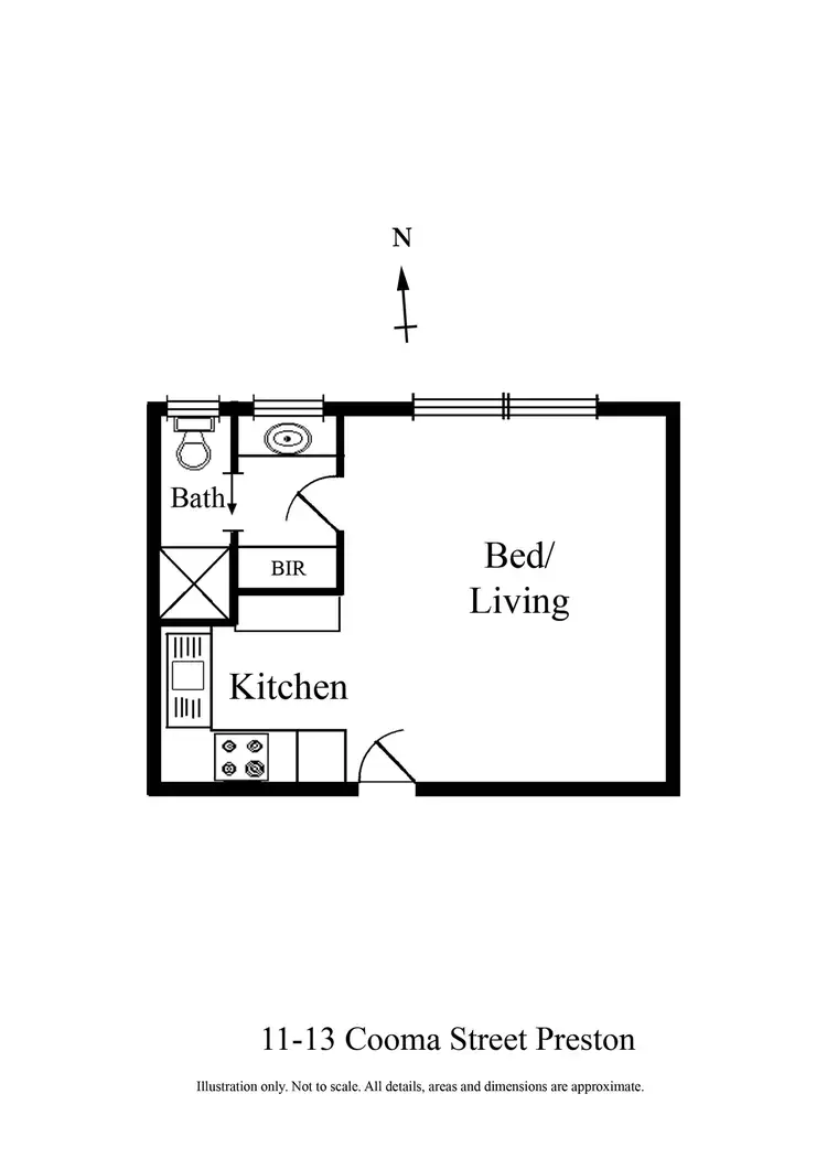 Floorplan of Homely apartment listing, 25/11-13 Cooma Street, Preston VIC 3072