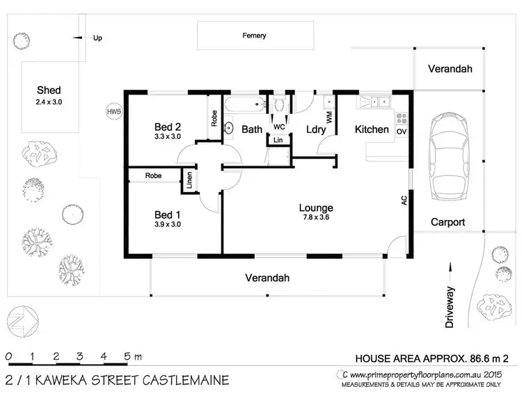 Floorplan of Homely unit listing, 2/1 Kaweka Street, Castlemaine VIC 3450