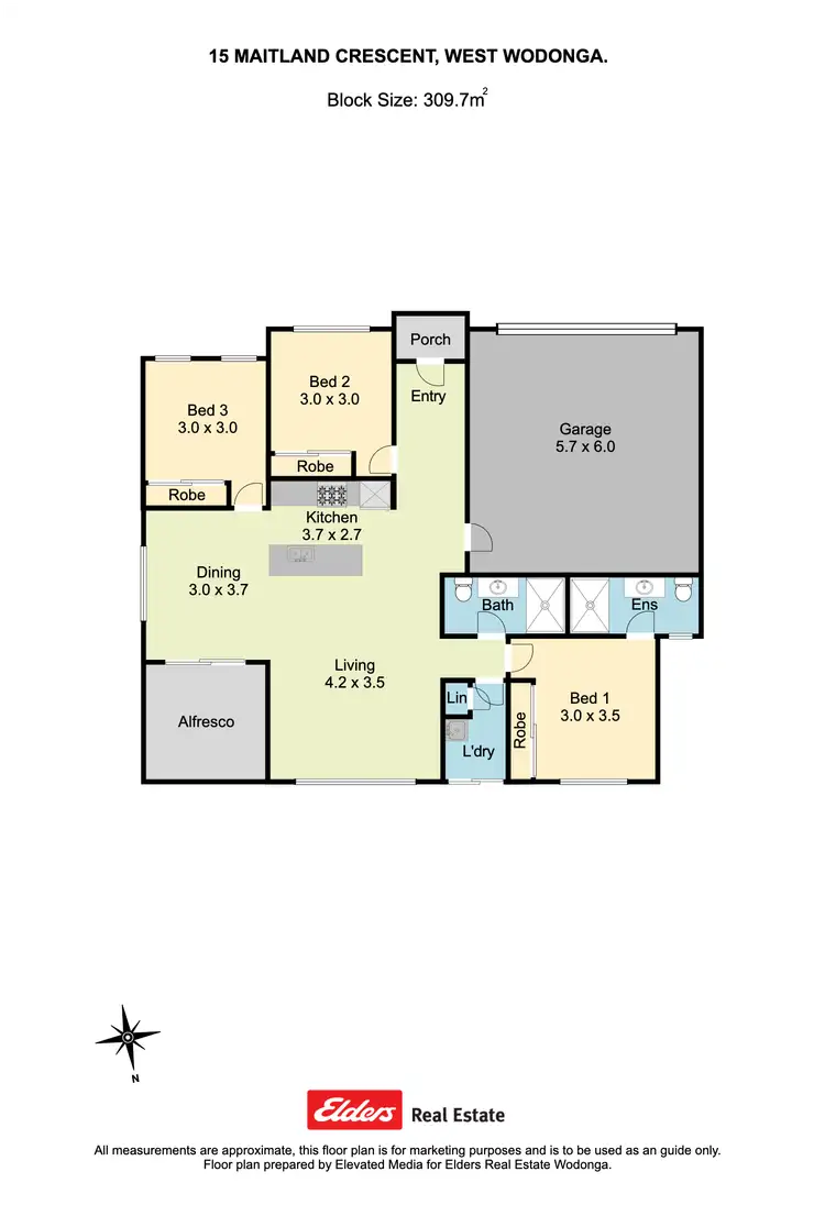 Floorplan of Homely house listing, 15 Maitland Crescent, Wodonga VIC 3690