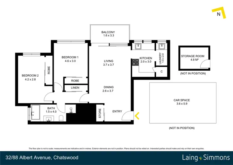 Floorplan of Homely apartment listing, 32/88 Albert Avenue, Chatswood NSW 2067