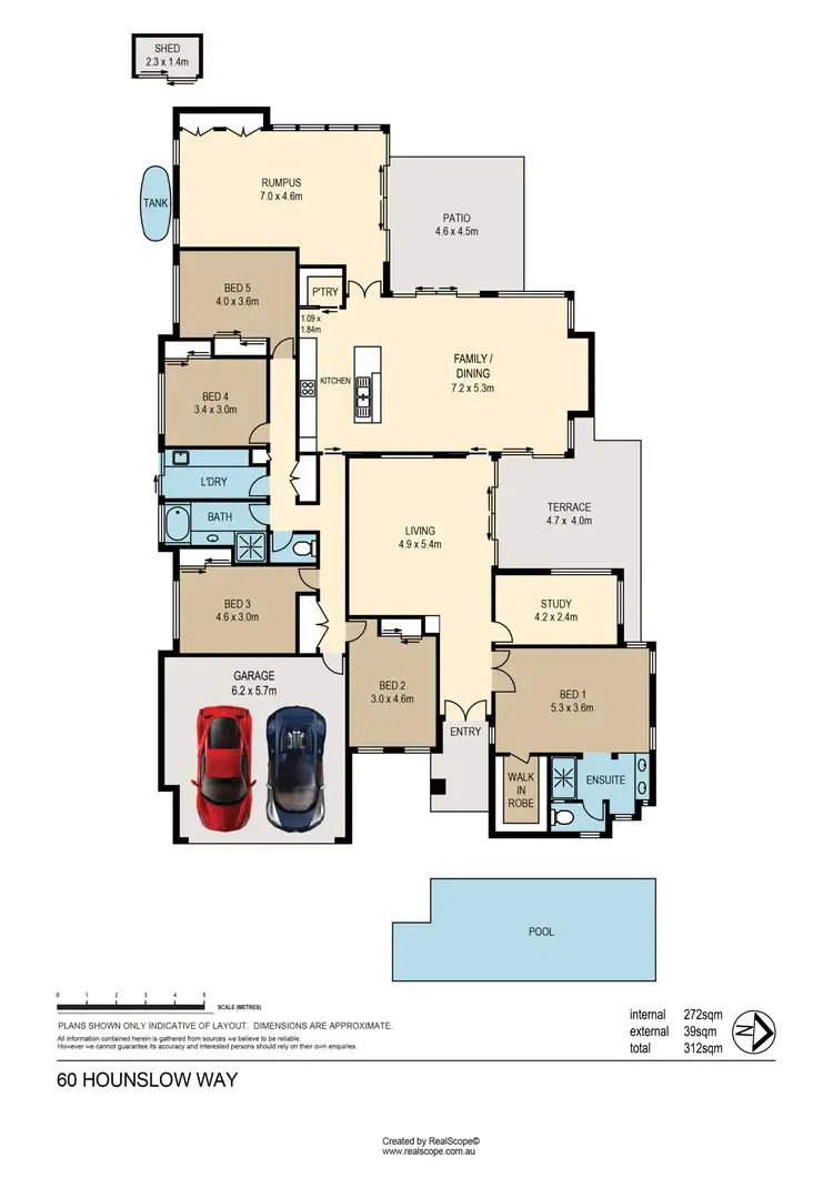 Floorplan of Homely house listing, 60 Hounslow Way, Seventeen Mile Rocks QLD 4073