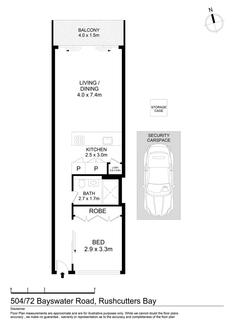 Floorplan of Homely apartment listing, 504/72-78 Bayswater Road, Rushcutters Bay NSW 2011