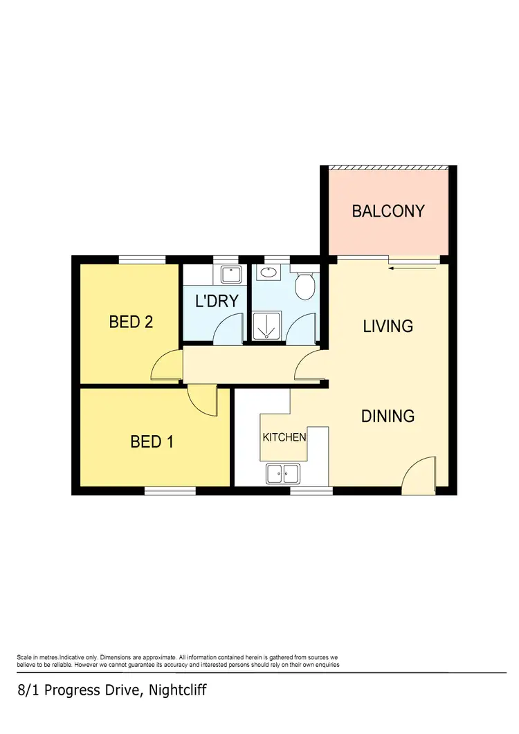 Floorplan of Homely unit listing, 8/1 Progress Drive, Nightcliff NT 810