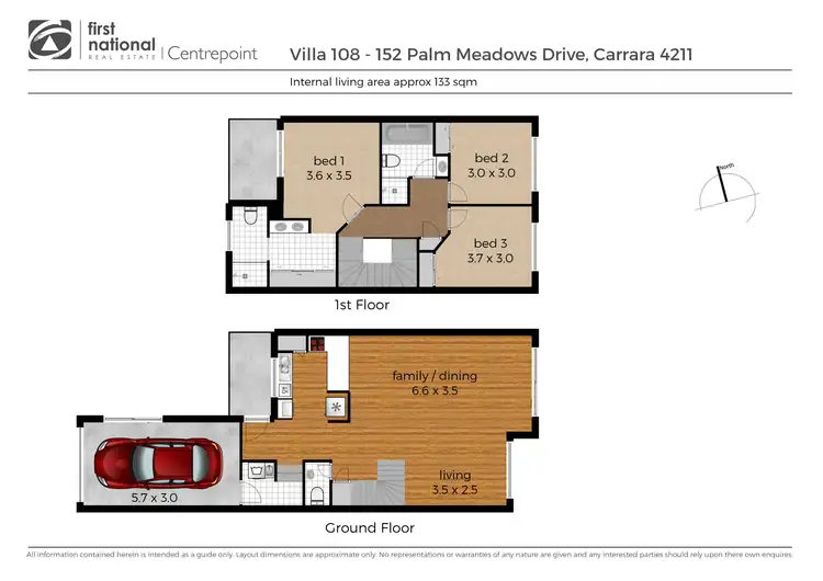 Floorplan of Homely townhouse listing, 108/152 Palm Meadows Drive, Carrara QLD 4211