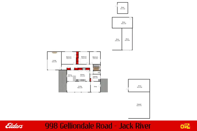 Floorplan of Homely rural property listing, 998 Gelliondale Road, Jack River VIC 3971