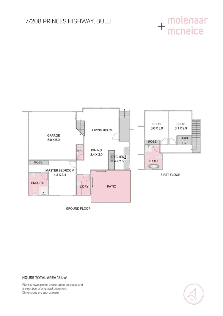 Floorplan of Homely townhouse listing, 7/208 Princes Highway, Bulli NSW 2516