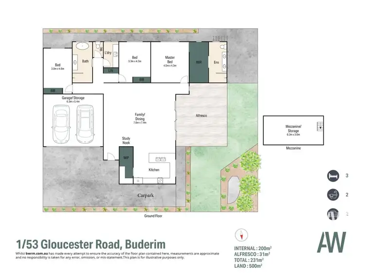 Floorplan of Homely house listing, 1/53 Gloucester Road, Buderim QLD 4556