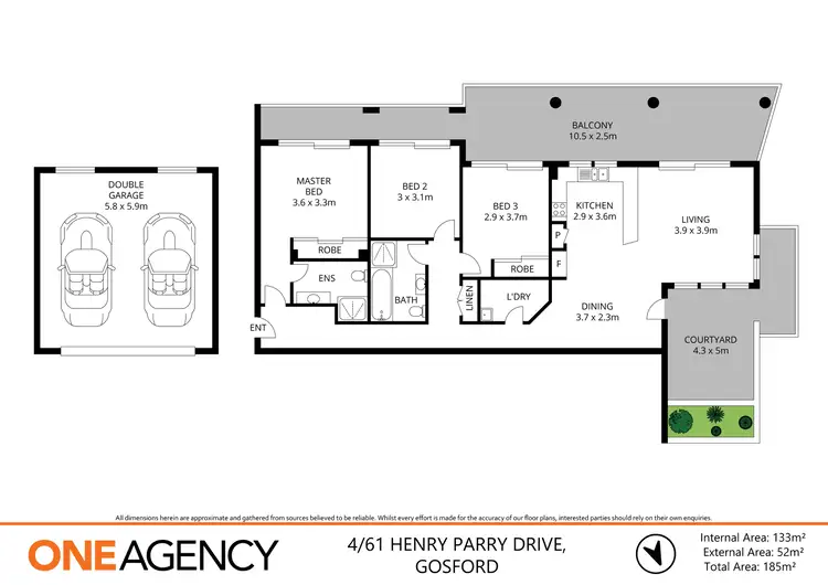 Floorplan of Homely unit listing, 4/61 Henry Parry Drive, Gosford NSW 2250