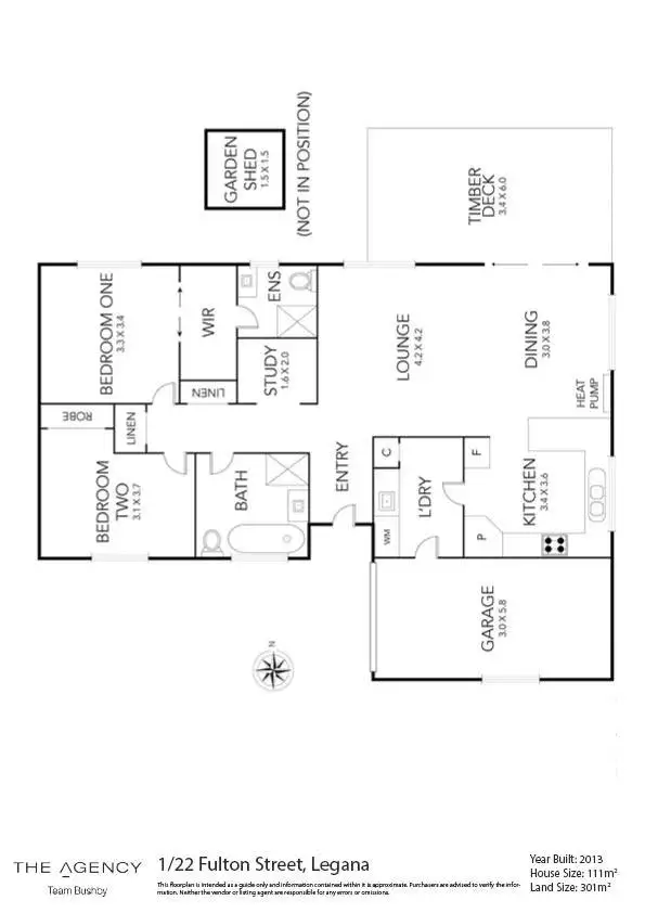 Floorplan of Homely villa listing, 1/22 Fulton Street, Legana TAS 7277