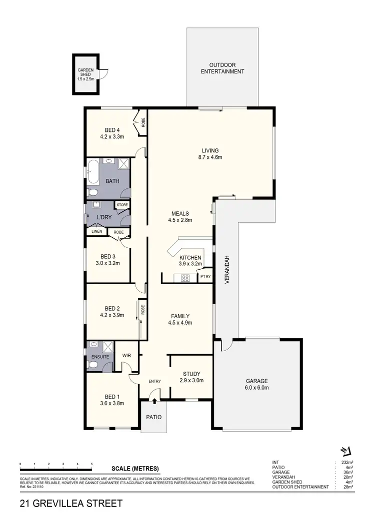 Floorplan of Homely house listing, 21 Grevillea Avenue, Kangaroo Flat VIC 3555