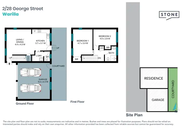 Floorplan of Homely townhouse listing, 2/28 George Street, Warilla NSW 2528