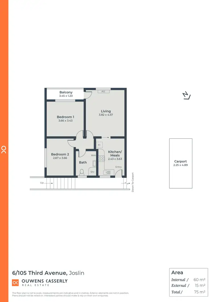 Floorplan of Homely apartment listing, 6/105 Third Avenue, Joslin SA 5070