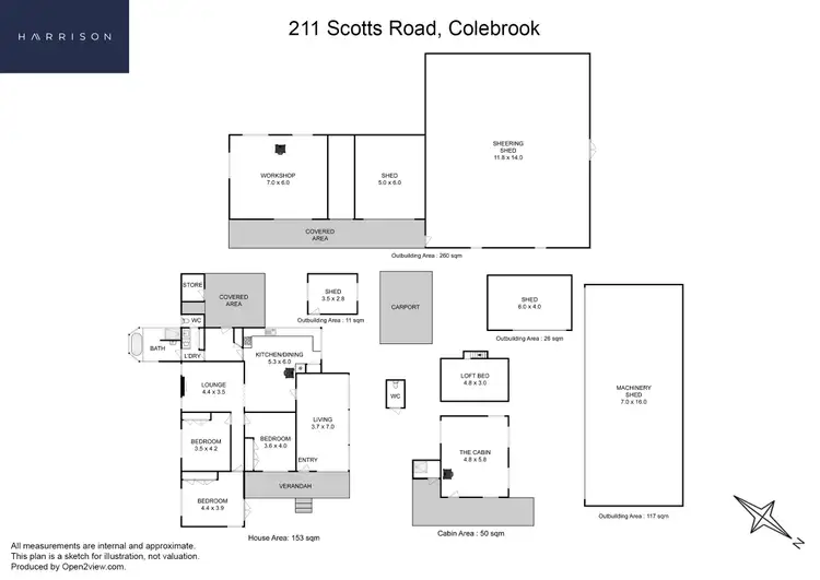 Floorplan of Homely rural property listing, 211 Scotts Road, Colebrook TAS 7027