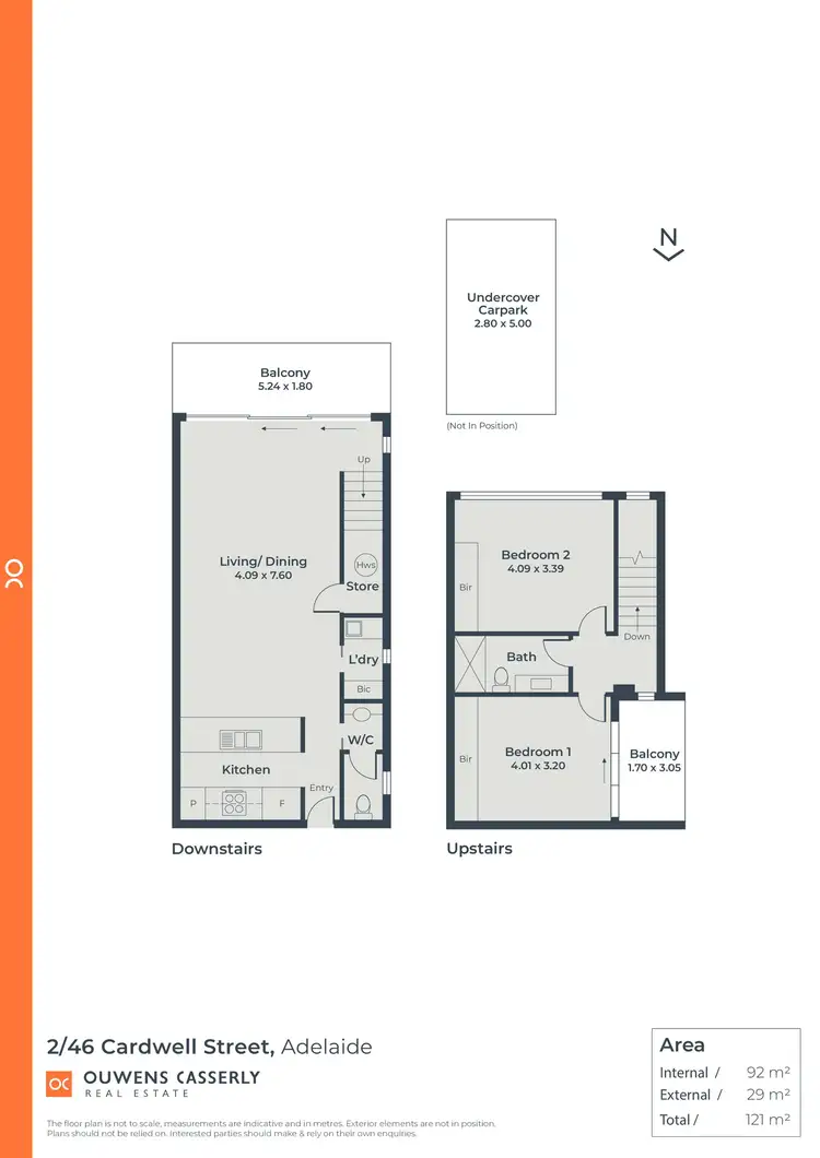 Floorplan of Homely house listing, 2/46 Cardwell Street, Adelaide SA 5000