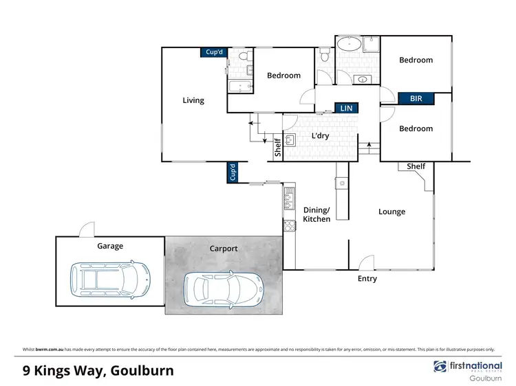 Floorplan of Homely house listing, 9 Kings Way, Goulburn NSW 2580