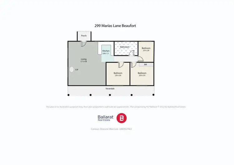 Floorplan of Homely house listing, 299 Marias Lane, Beaufort VIC 3373