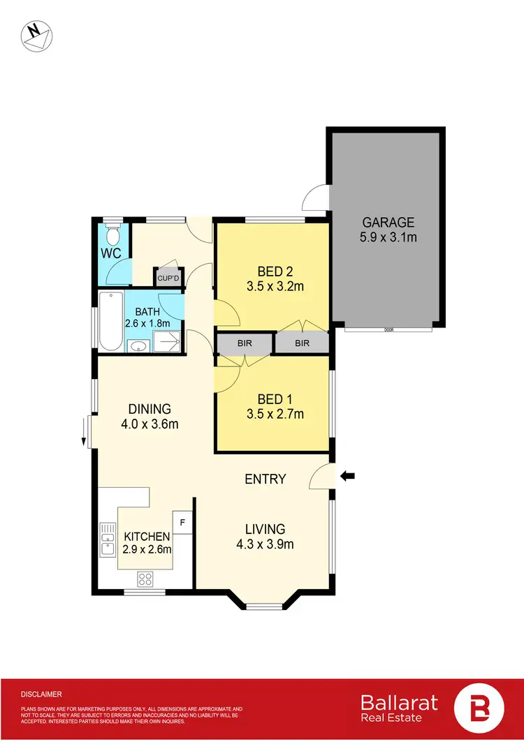 Floorplan of Homely unit listing, 5/106 Clayton Street, Golden Point VIC 3350