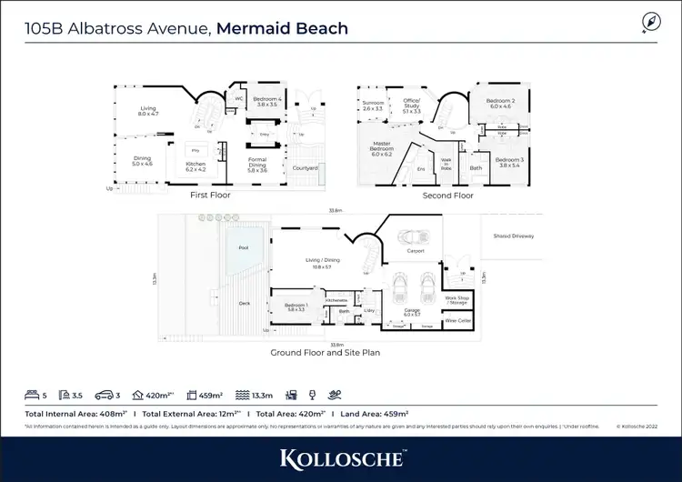 Floorplan of Homely house listing, 105B Albatross Avenue, Mermaid Beach QLD 4218