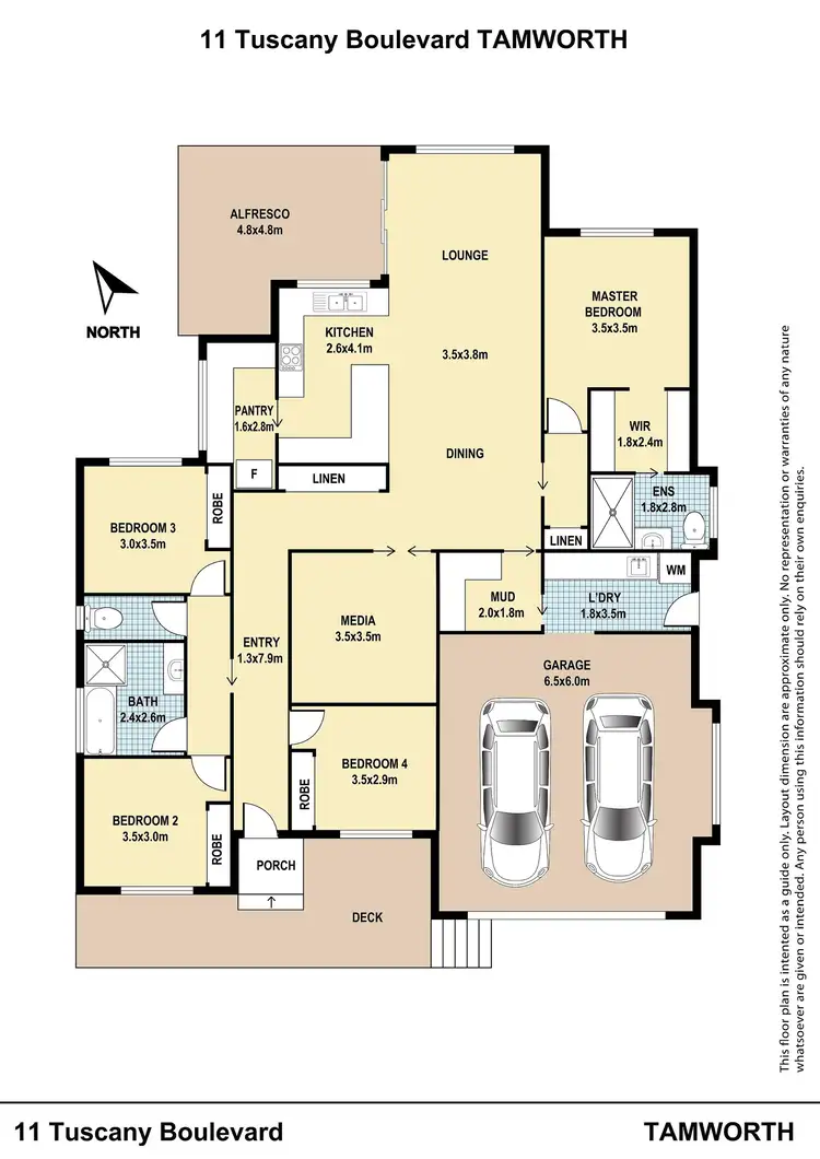 Floorplan of Homely house listing, 11 Tuscany Boulevard, Tamworth NSW 2340