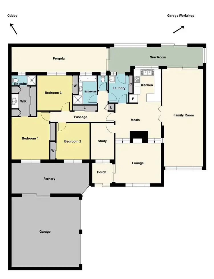 Floorplan of Homely house listing, 3 Ironbark Drive, Maryborough VIC 3465