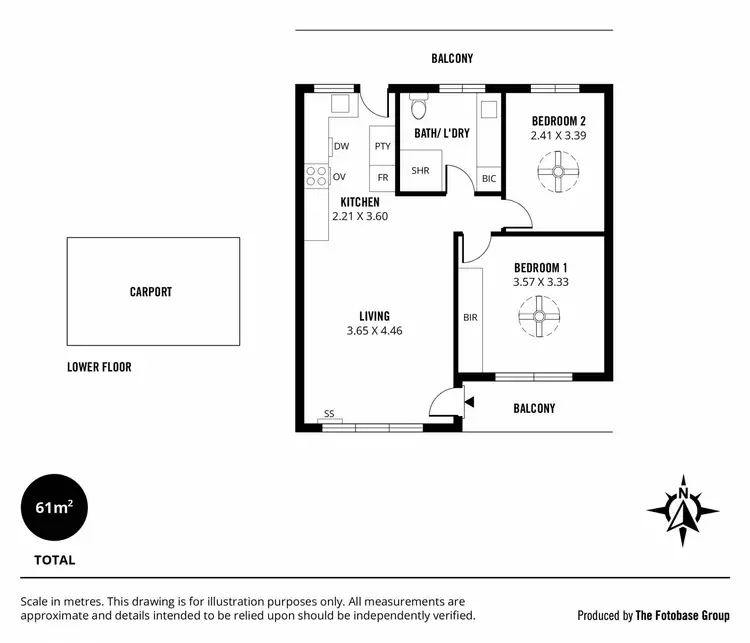 Floorplan of Homely unit listing, 4/23 Seaforth Avenue, Somerton Park SA 5044