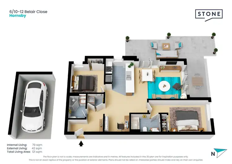 Floorplan of Homely apartment listing, 6/10-12 Belair Close, Hornsby NSW 2077
