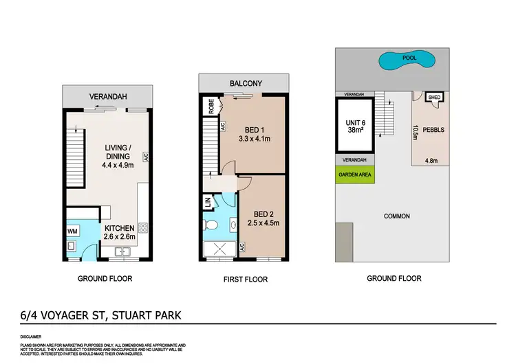 Floorplan of Homely townhouse listing, 6/4 Voyager Street, Stuart Park NT 820