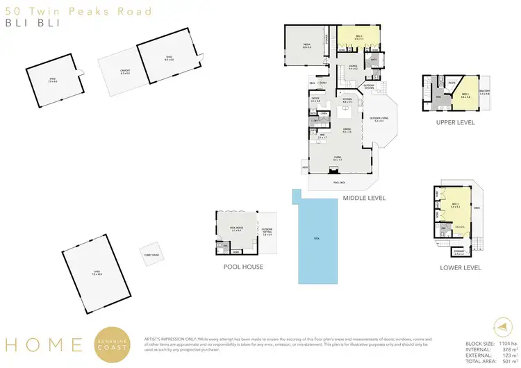 Floorplan of Homely house listing, 50 Twin Peaks Road, Bli Bli QLD 4560
