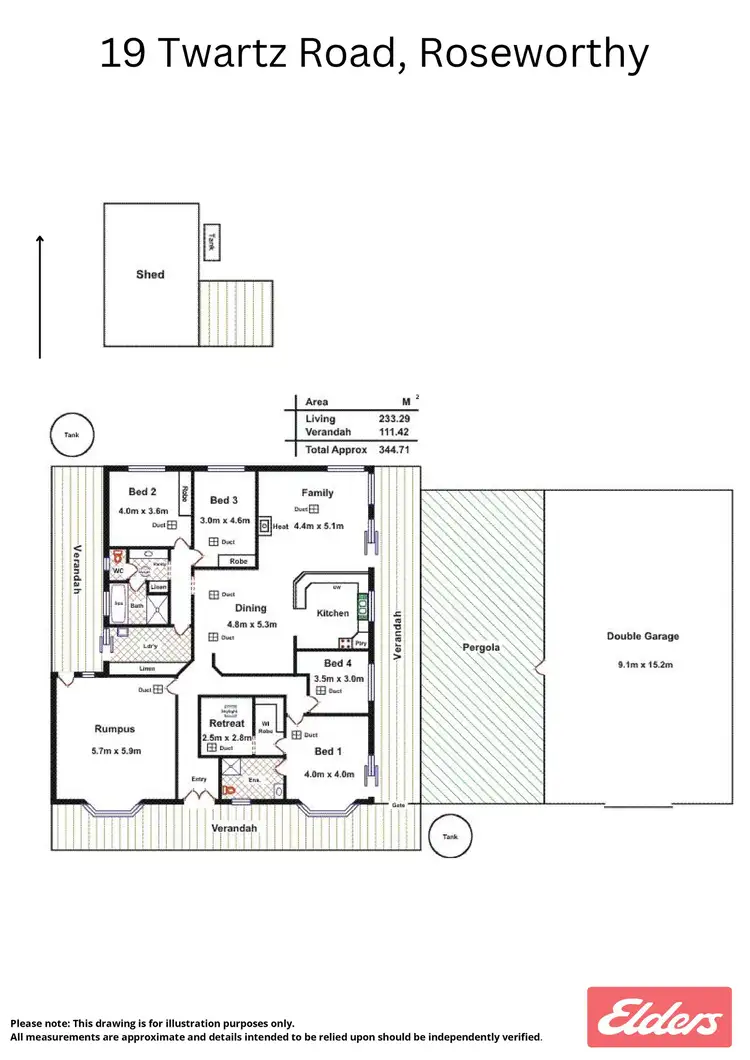 Floorplan of Homely house listing, 19 Twartz Road, Roseworthy SA 5371