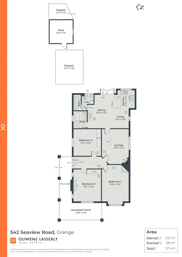Floorplan of Homely house listing, 542 Seaview Road, Grange SA 5022
