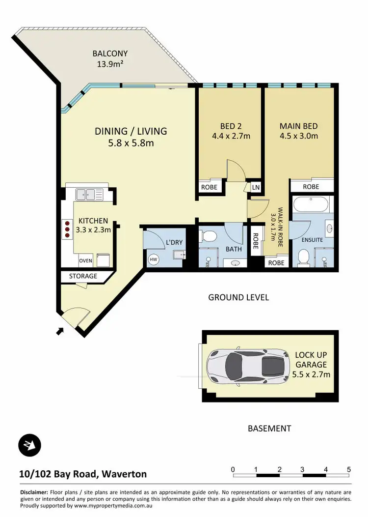 Floorplan of Homely apartment listing, 10/102 Bay Road, Waverton NSW 2060