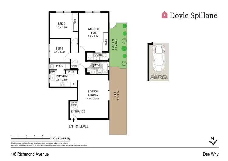 Floorplan of Homely apartment listing, 1/6 Richmond Avenue, Dee Why NSW 2099
