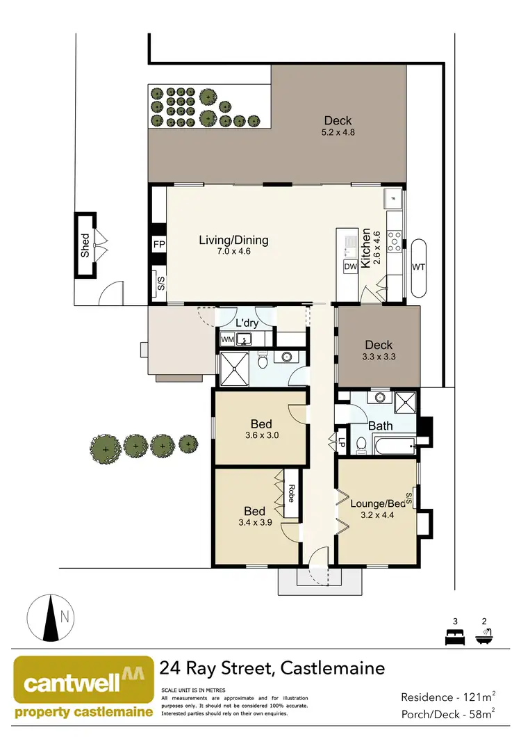 Floorplan of Homely house listing, 24 Ray Street, Castlemaine VIC 3450