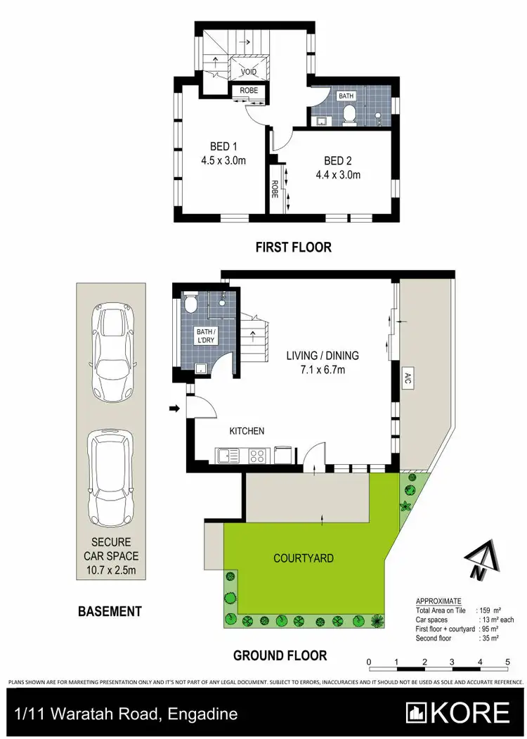 Floorplan of Homely townhouse listing, 1/11 Waratah Road, Engadine NSW 2233