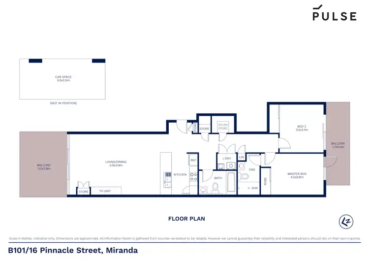 Floorplan of Homely apartment listing, B101/16 Pinnacle Street, Miranda NSW 2228