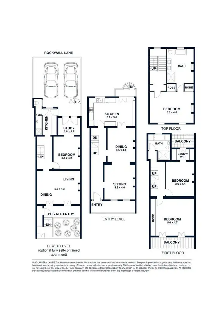 Floorplan of Homely terrace listing, 20 Rockwall Crescent, Potts Point NSW 2011