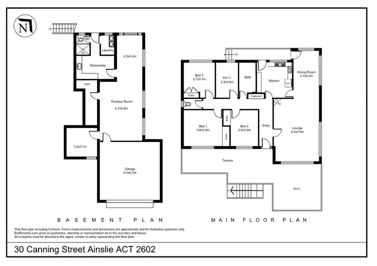 Floorplan of Homely house listing, 30 Canning Street, Ainslie ACT 2602