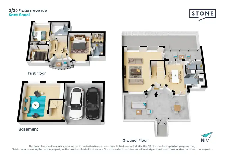Floorplan of Homely townhouse listing, 3/30 Fraters Avenue, Sans Souci NSW 2219