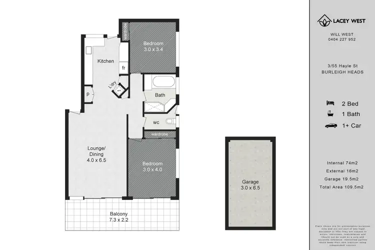 Floorplan of Homely unit listing, 3/55 Hayle Street, Burleigh Heads QLD 4220