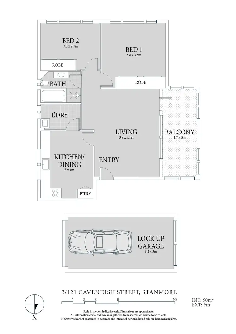 Floorplan of Homely apartment listing, 3/121 Cavendish Street, Stanmore NSW 2048