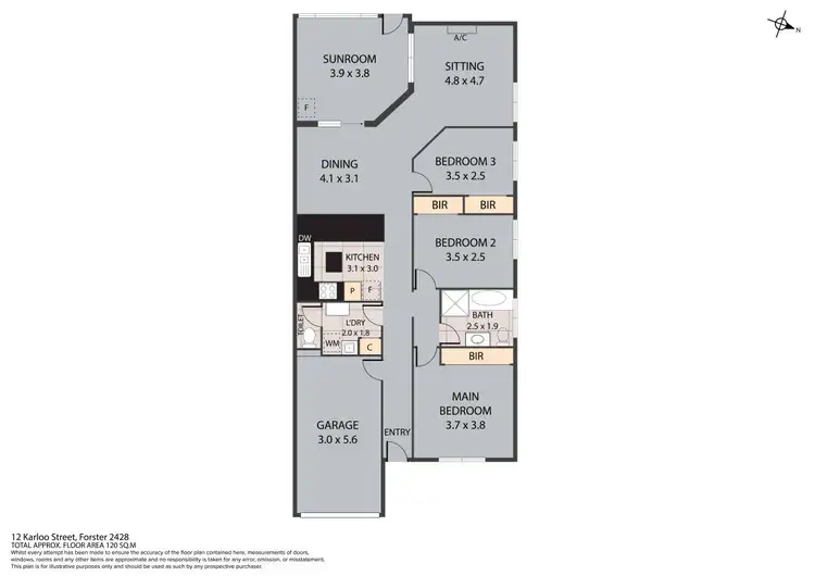Floorplan of Homely villa listing, 12A Karloo Street, Forster NSW 2428