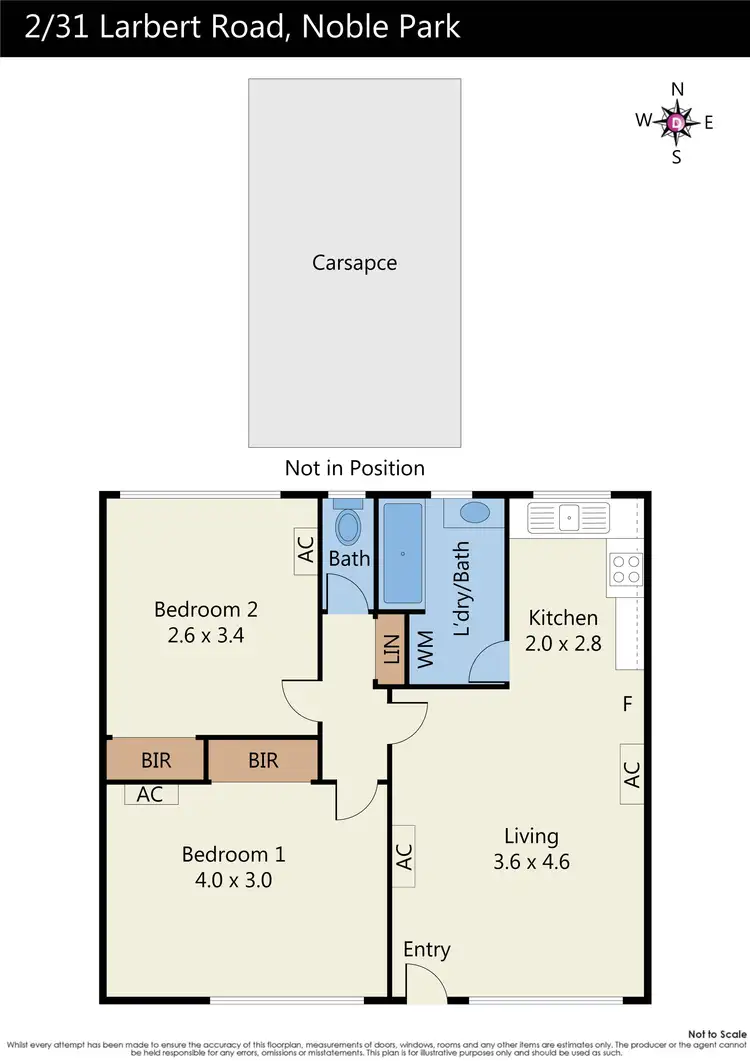 Floorplan of Homely unit listing, 2/31 Larbert Road, Noble Park VIC 3174
