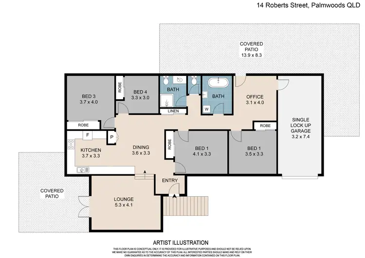 Floorplan of Homely house listing, 14 Roberts Street, Palmwoods QLD 4555