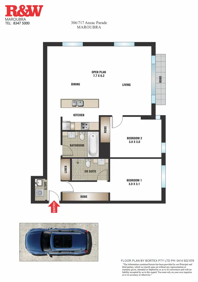 Floorplan of Homely apartment listing, 306/717 Anzac Parade, Maroubra NSW 2035