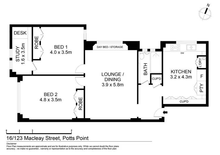 Floorplan of Homely apartment listing, 16/123 Macleay Street, Potts Point NSW 2011