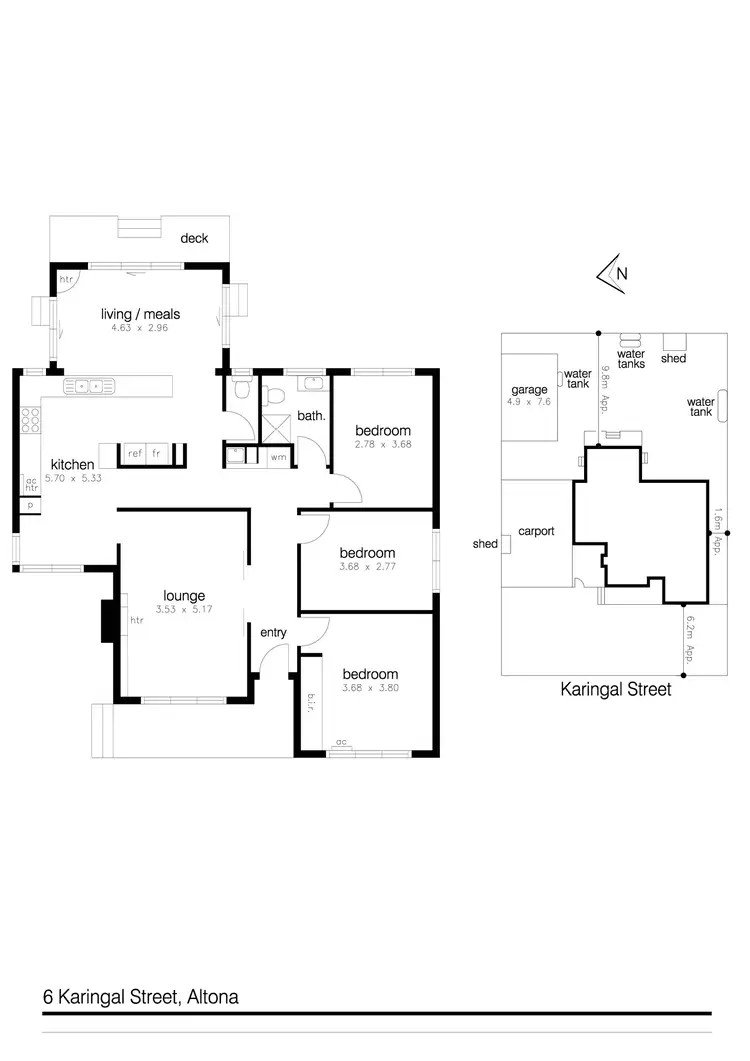 Floorplan of Homely house listing, 6 Karingal Street, Altona VIC 3018